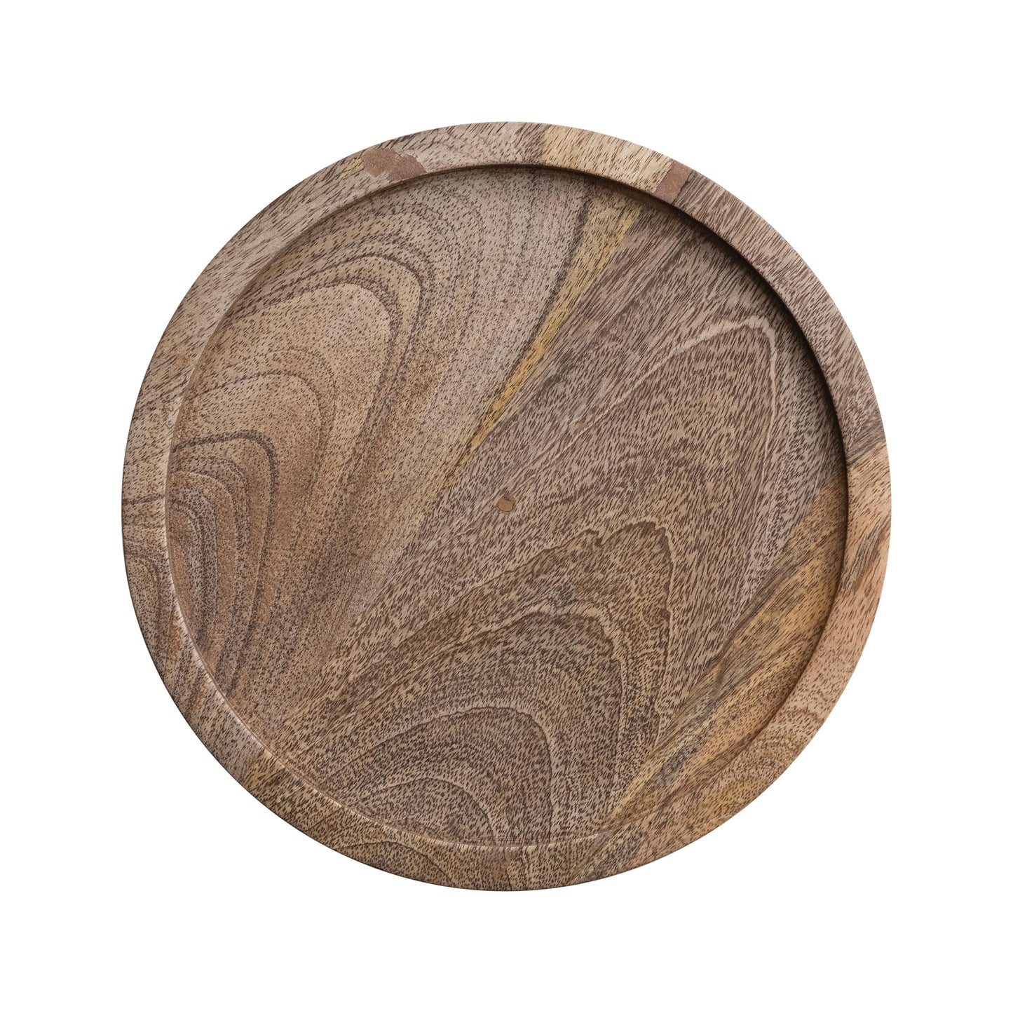 Creative Co-Op Glass Hurricane Candleholder with Mango Wood Base, Natural & Clear