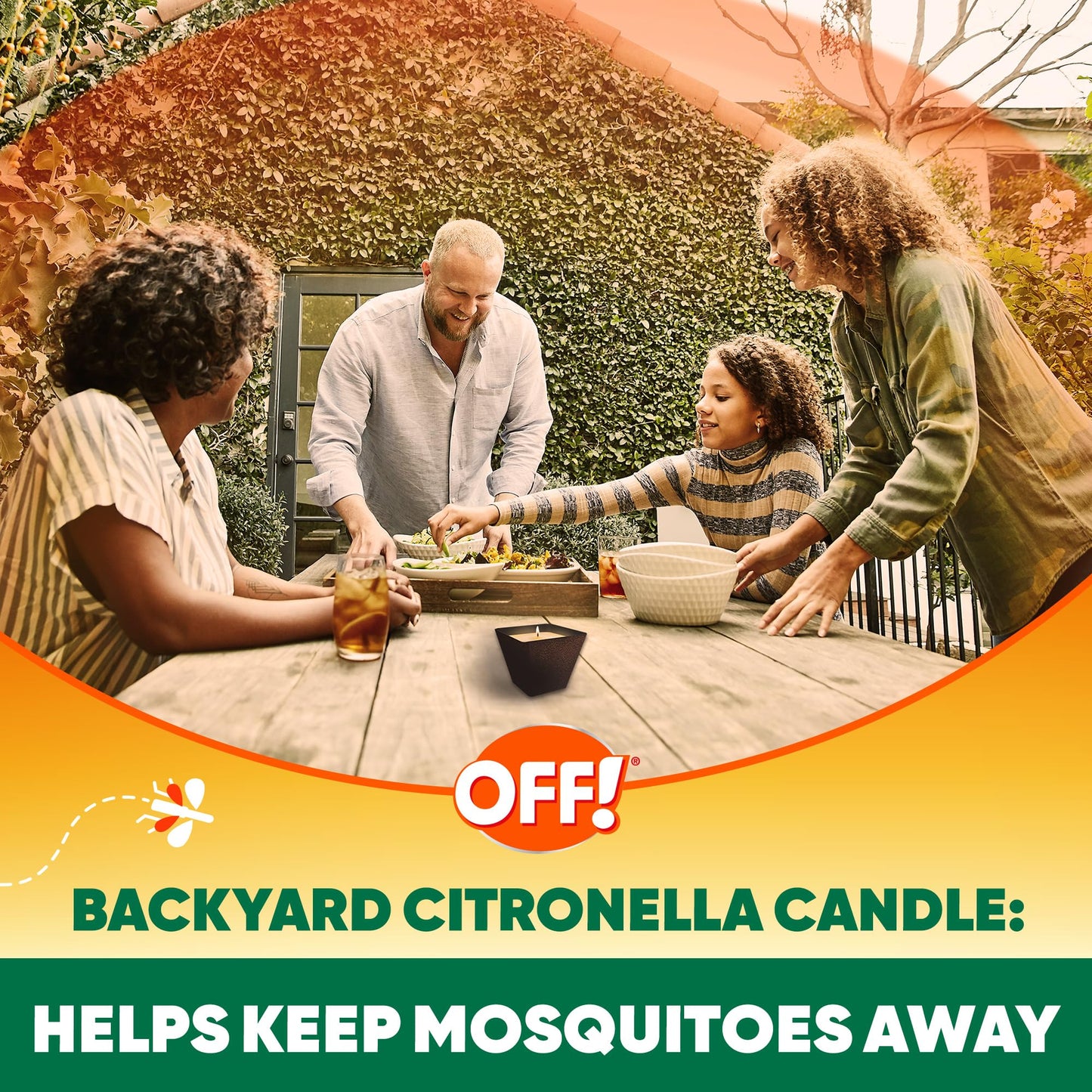 OFF! Backyard Citronella Scented Candle Burns Up to 40 Hours Provides Ambiance and a Gentle Glow for Backyard Outdoor Occasions 18 Ounce (Pack of 1)