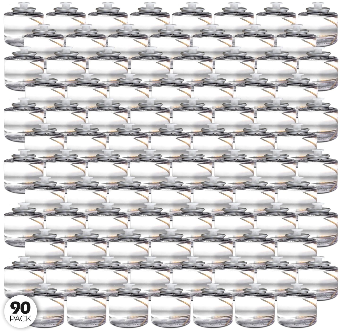 Hyoola Liquid Candles - 8 Hour Disposable Paraffin Tea Lights - 90 Pack for Restaurant Tables and Emergencies