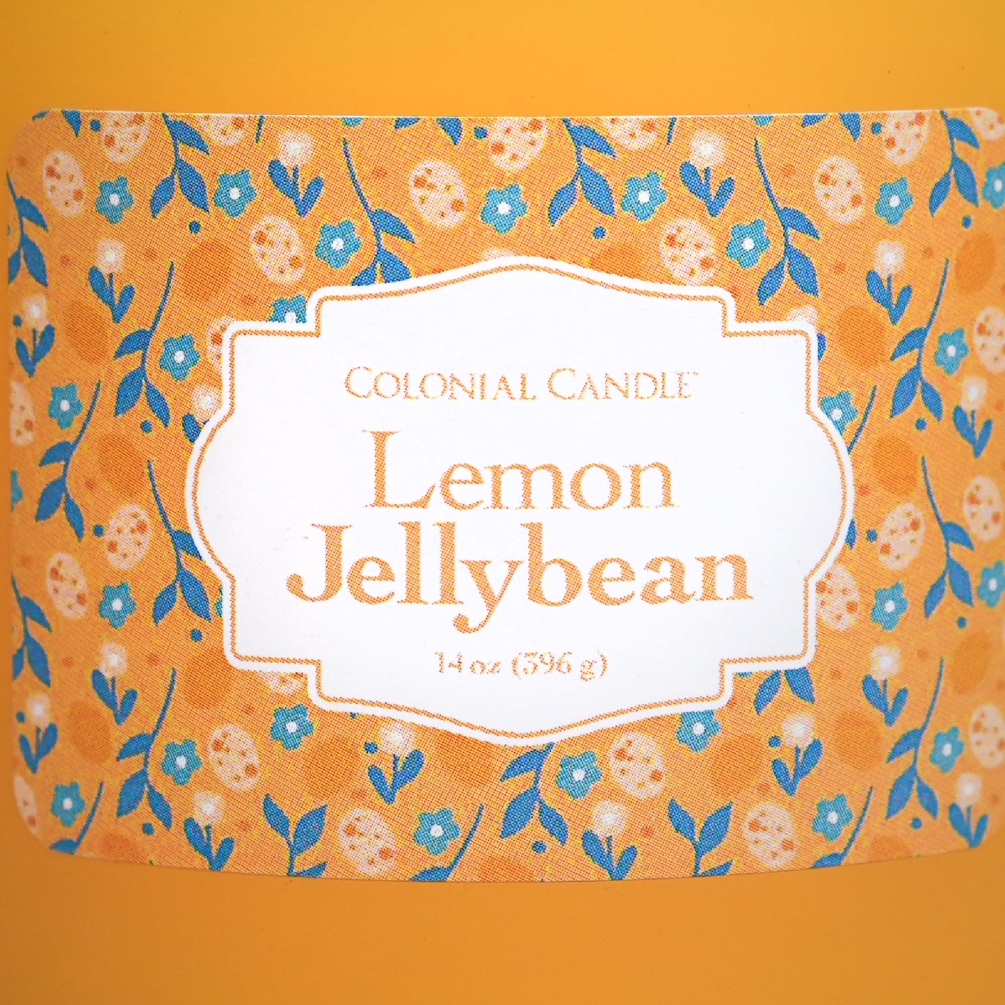 Colonial Candle Lemon Jelly Bean Scented Jar Candle, Easter Collection, 3 Wick, 14 oz - Up to 60 Hours Burn, Easter Candle, Made in the USA
