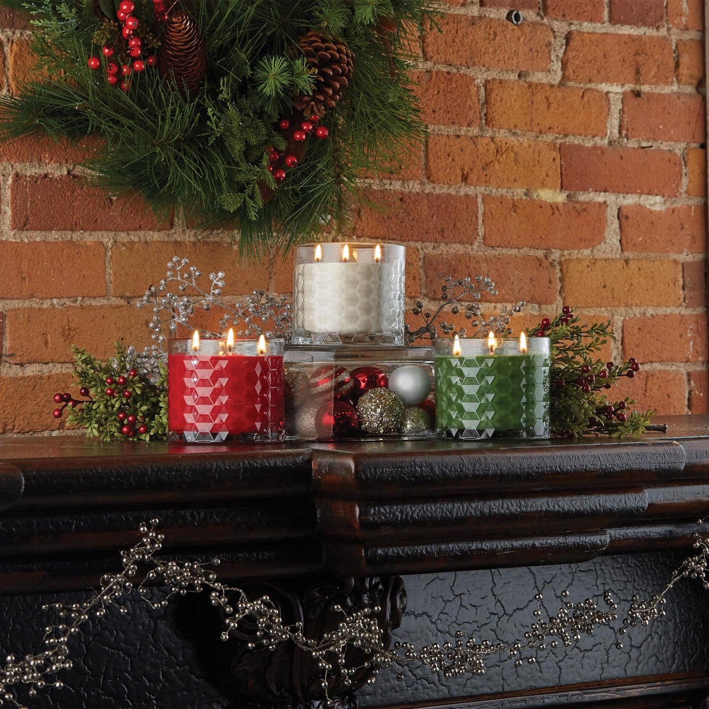 Root Candles Holiday Scented Candles Honeycomb Glass Premium 3-Wick Handcrafted Beeswax Blend Candle, 12-Ounce, Bayberry
