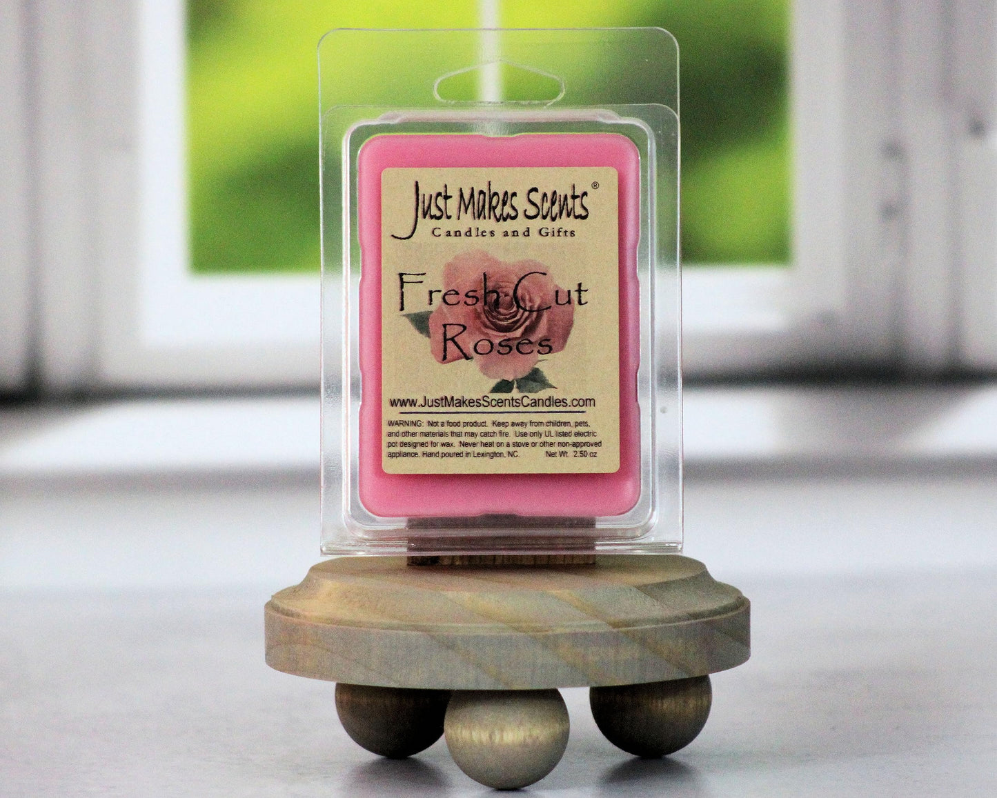 Just Makes Scents 4 Pack - Fresh Cut Roses Scented Soy Wax Melts | Bold Fragrance Wax Cubes | Hand Poured in The USA