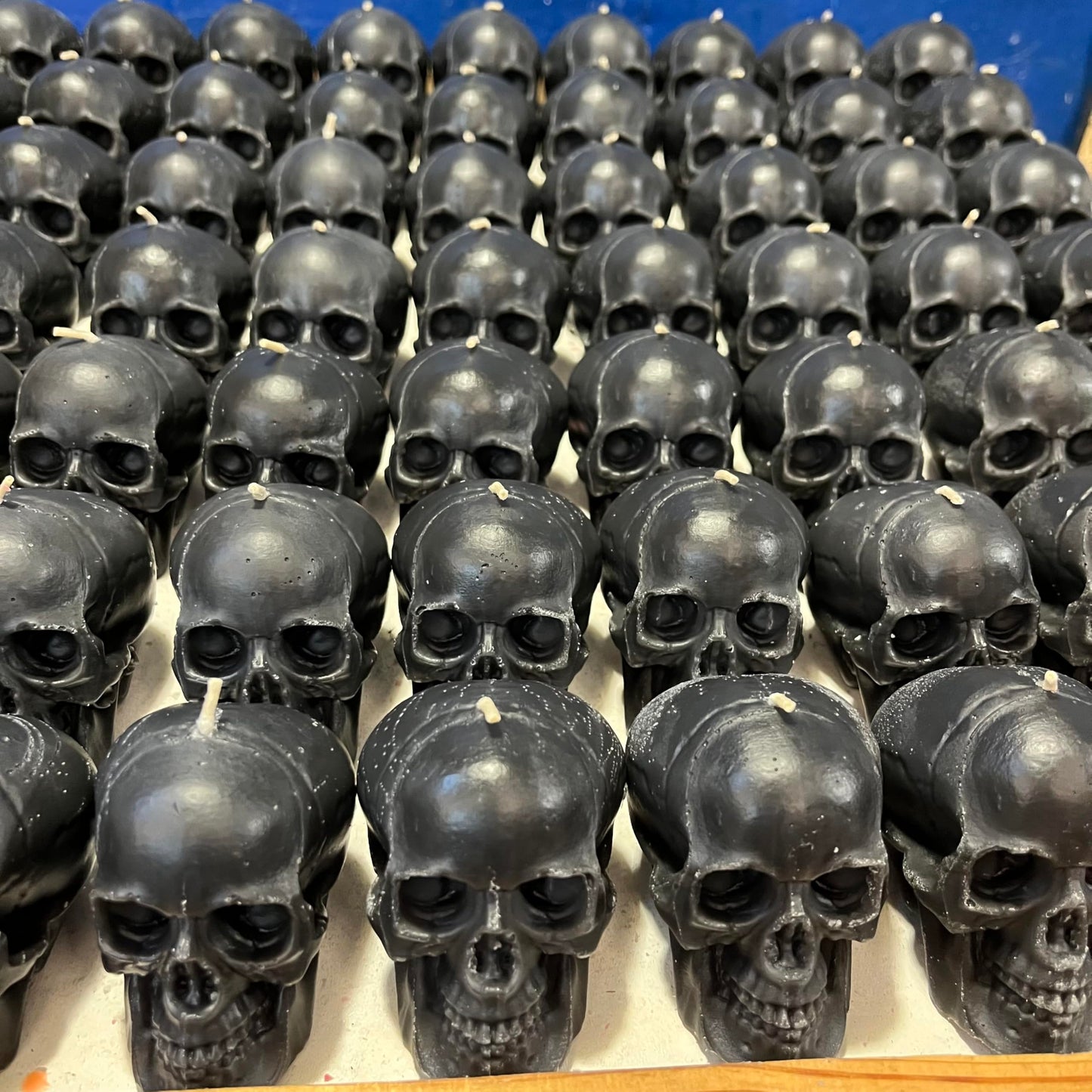 2 pcs Black Skull Candles for Spells 2.36 in Height