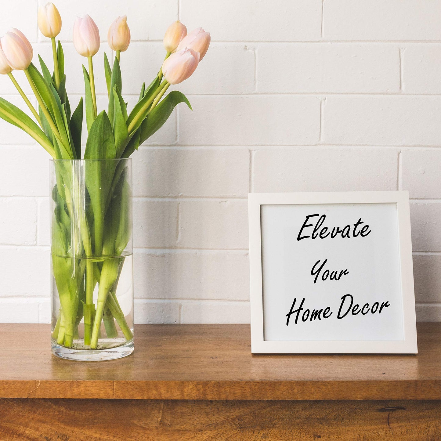 CYS Excel Glass Cylinder Vase (H:10" D:5") | Multiple Size Choices Glass Flower Vase Centerpieces | Hurricane Floating Candle Holder Vase