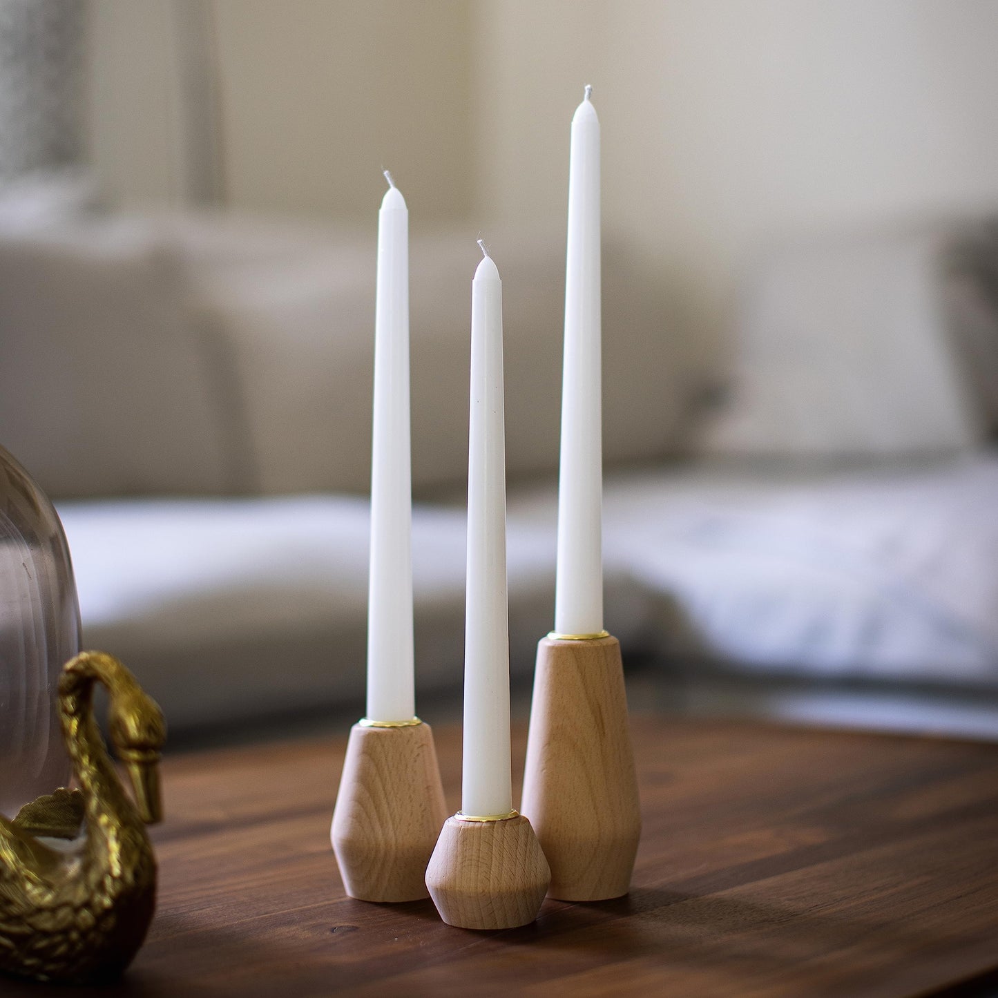20 Pack White Taper Candles, 10 Hours Burn Time, Unscented, Smokeless and Dripless, 0.8 x 12 Inch Dinner Candle Set for Household, Wedding, Party and Home Décor Candlesticks