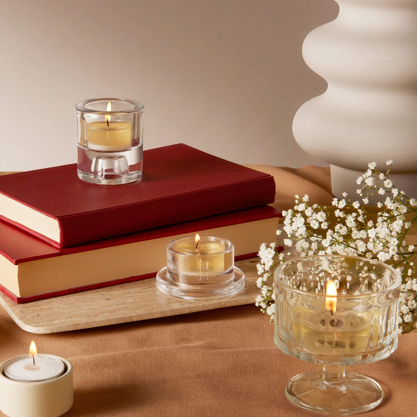 Bolsius - Bulk Pack Tea Lights - 240 Pieces - 6 Burning Hours - White - Contains Natural Plant Wax - Length Burning Time - Decorative Household Candles - Without Palm Oil