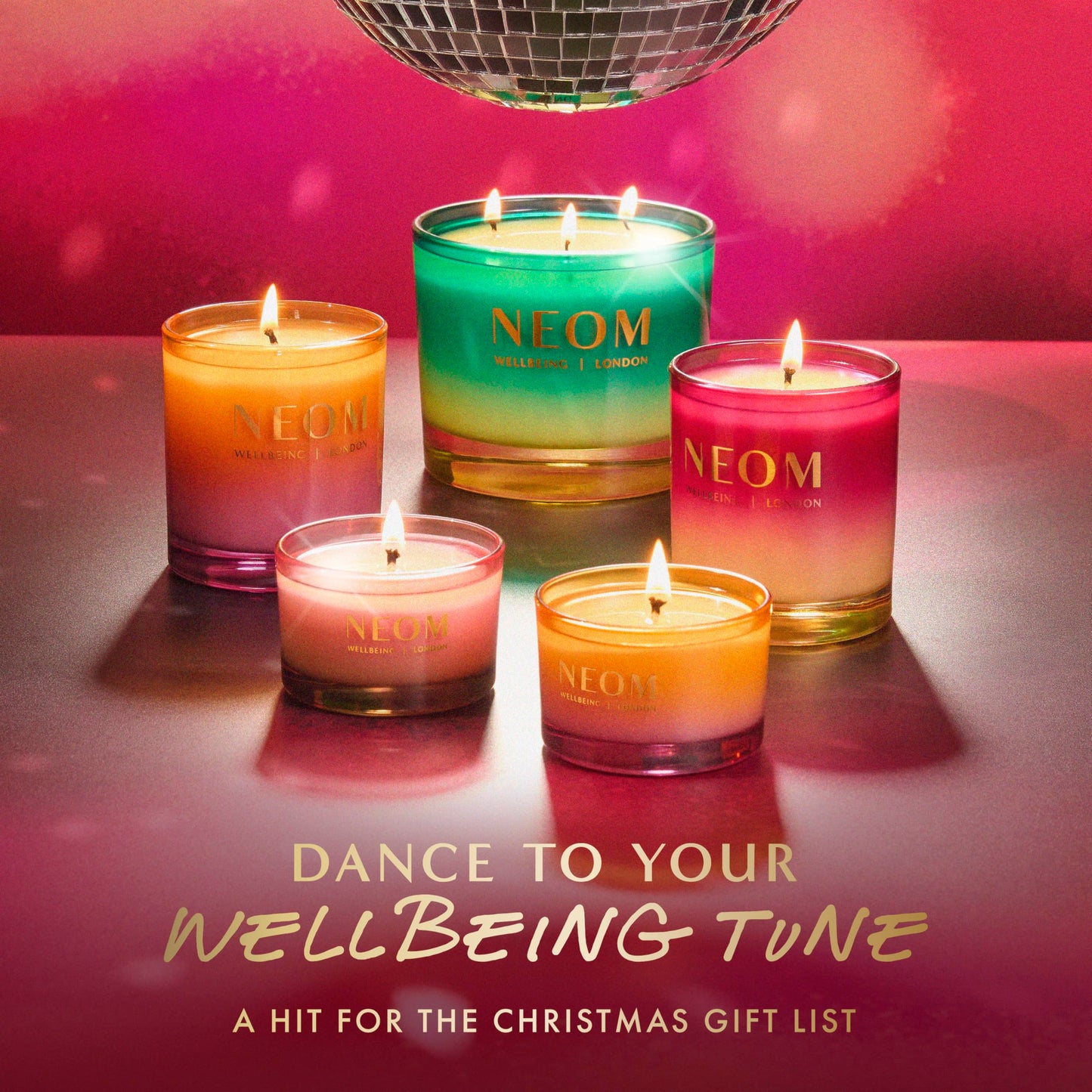 NEOM Christmas Wish Candle, 3 Wick | Mandarin, Cinnamon & Tonka Bean I Made with 100% Naturally derived Wax I Designed to Help You Relax and Unwind I Expertly Blended I Hand Finished