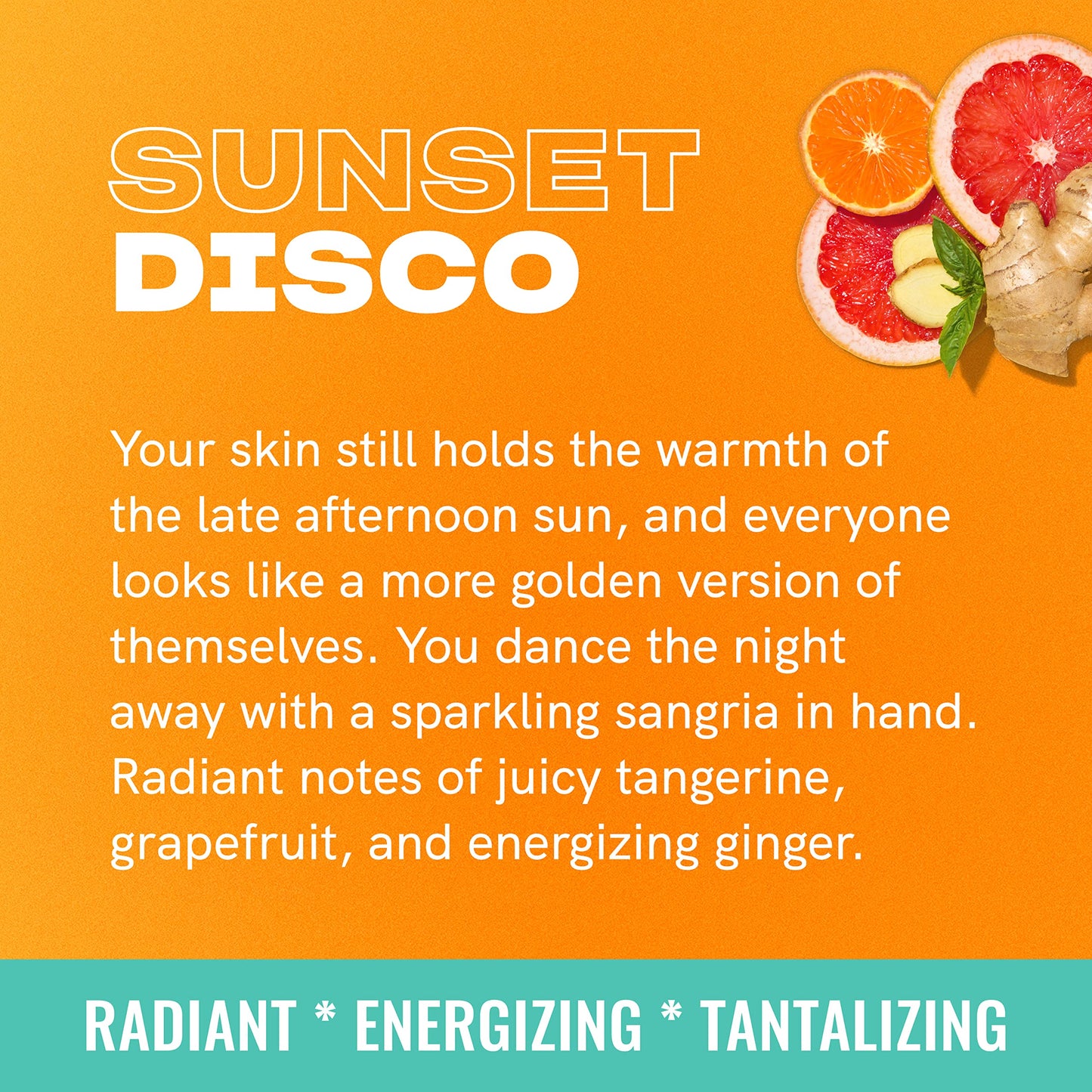 Friday Collective Sunset Disco Candle Citrus Scented Made with Essential Oils 3 Wicks 13.5 oz