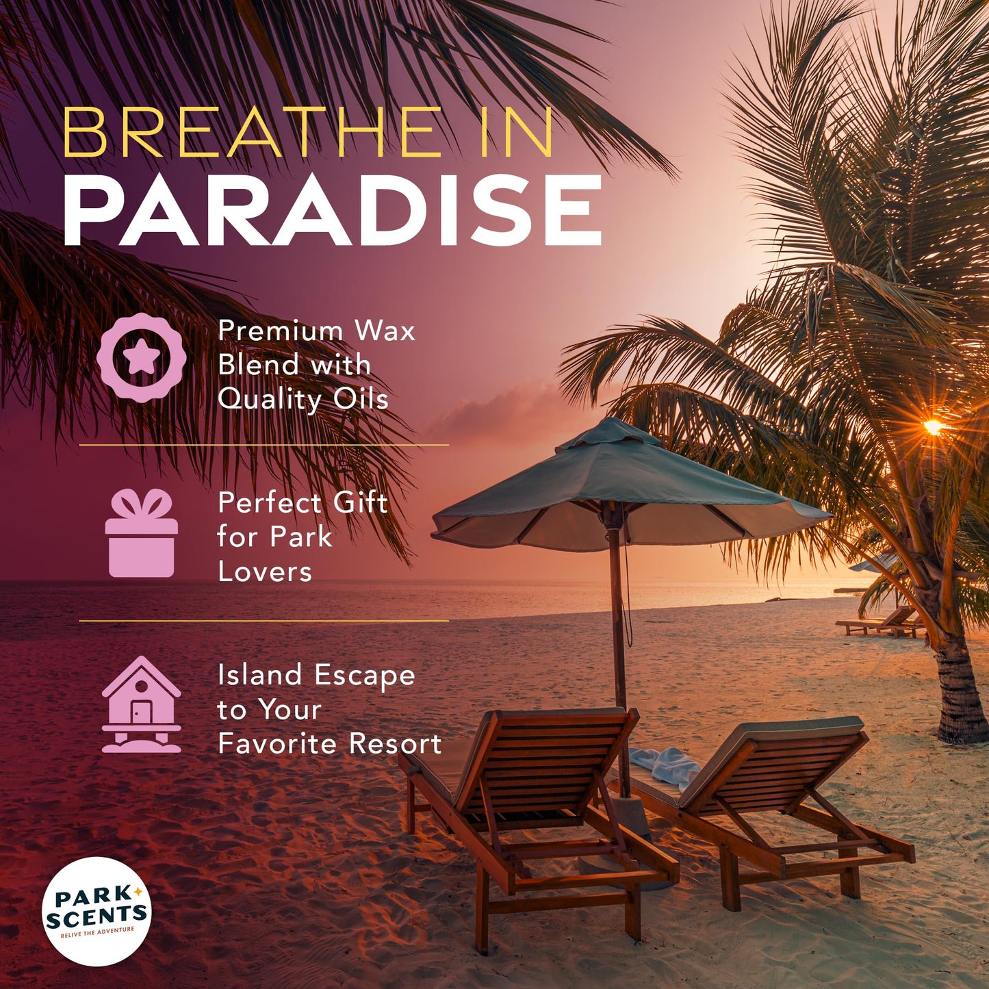 Park Scents Aloha Candle - Authentic Smell of The Hawaiian Aulani Resort Hotel Lobby - Soft Fruity Notes of Pineapple & Coconut - Handmade in The USA - Natural Soy Blend | 8 oz. Tin