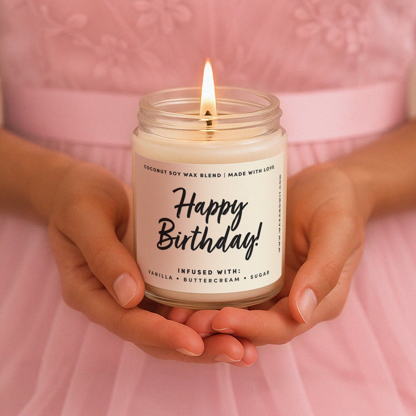 WAX & WIT Birthday Gifts for Women, Happy Birthday Candle – Scented with Vanilla, Buttercream and Sugar - 9oz, Soy Wax, 50 Hour Burn, Premium Candle Gift for Her, Friend, Daughter, Sister, Wife