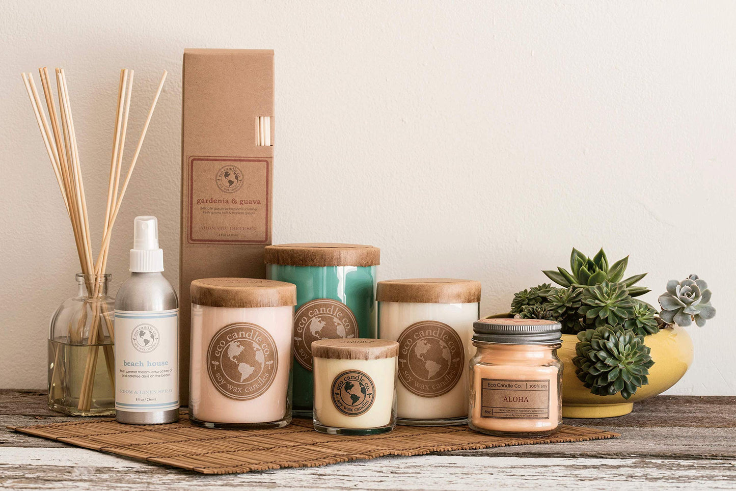 ECO CANDLE CO. Recycled Candle, Blueberry Patch, 26 oz. - Scents of Fresh Blueberries - 100% Soy Wax, No Lead, Kraft Paper Label & Lid, Hand Poured, Phthalate Free, Made from Midwest Grown Soybeans