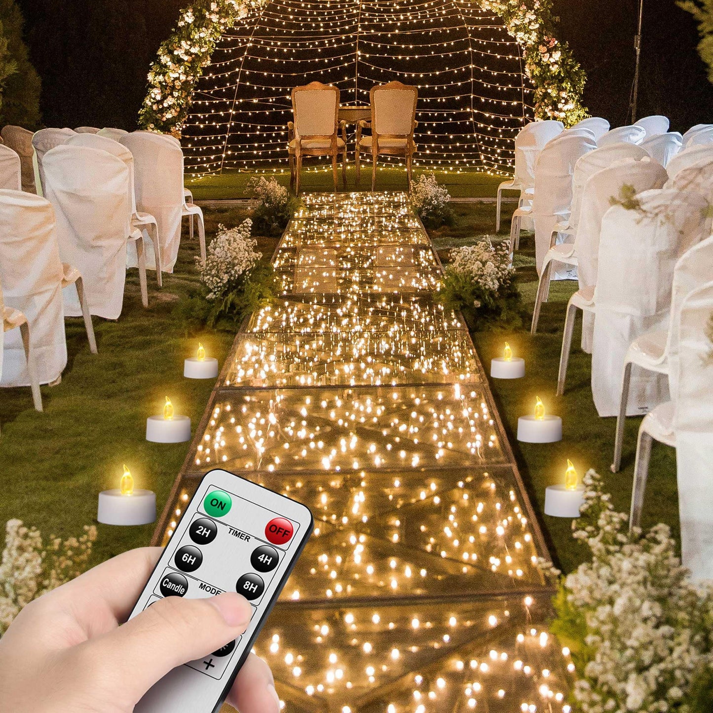 LED Tea Light Flameless Candles with Remote Control Flickering Tealight Long Lasting, Battery Operated with Timer for Halloween Home Decoration Seasonal &Festival Celebration WarmYellow (24pcs)