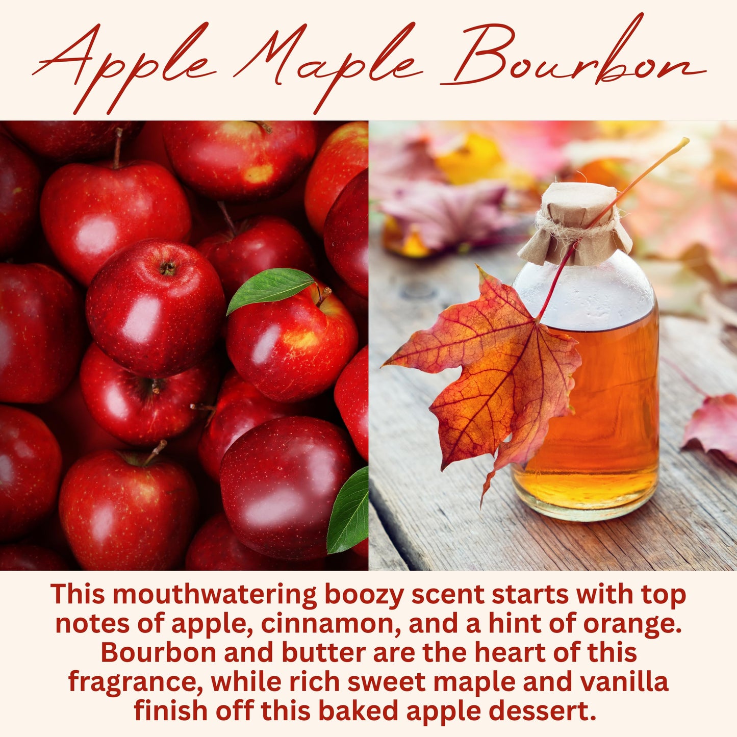 Wickless Apple Scented Candles for Candle Warmer Lamp, Many Scents to Choose, 100% Non-Toxic Soy Wax, Candle Melts for Warming Plate, Handmade in The USA (Apple Maple Bourbon)
