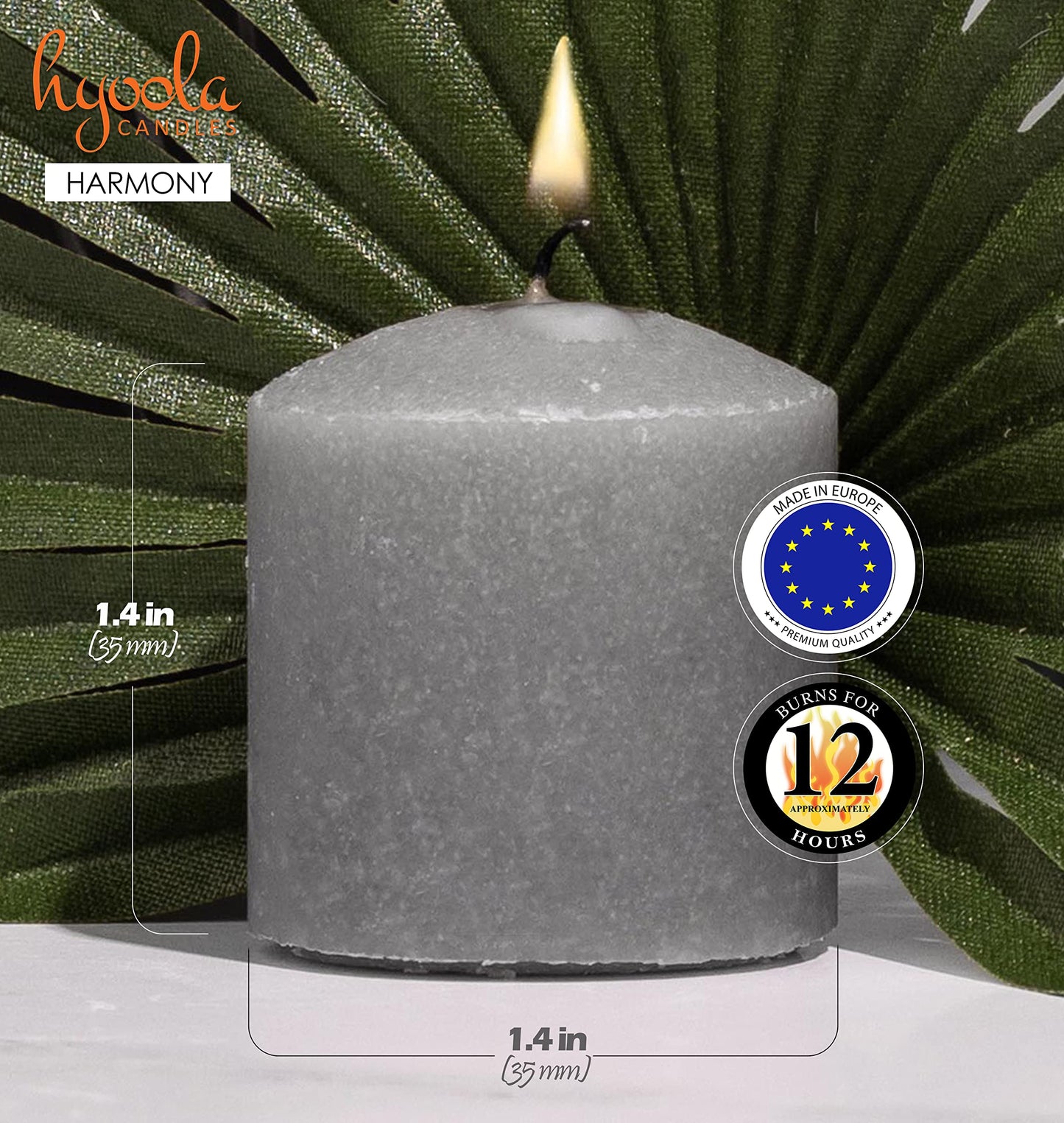 HYOOLA Scented Votive Candles - Harmony Votive Candles -12 Hour Burn Time - 9 Pack - European Made