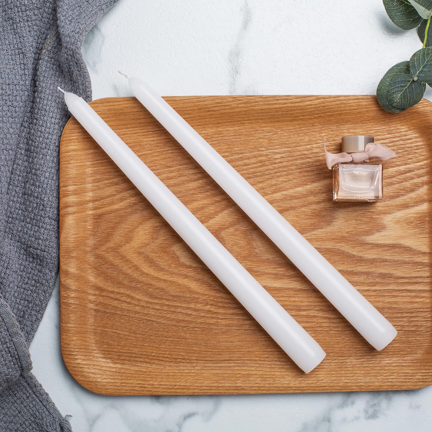 12 Pack White Taper Candles - Taper Candles 10 Inch Dripless, Smokeless & Unscented - 8 Hours Long Burning - Tall Candlesticks - Ideal for Weddings, Dinner Parties, Home Decor, Birthday Party