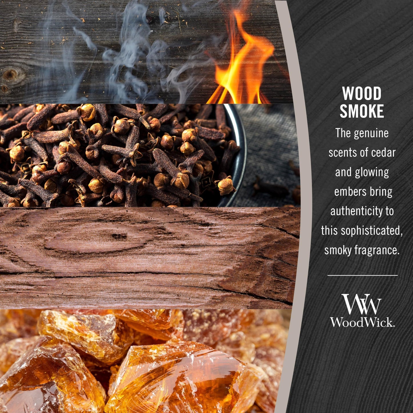 WoodWick Wood Smoke Holiday Candle Gifts for Women and Men, 21.5 oz Large Hourglass Candle with Crackling Wick