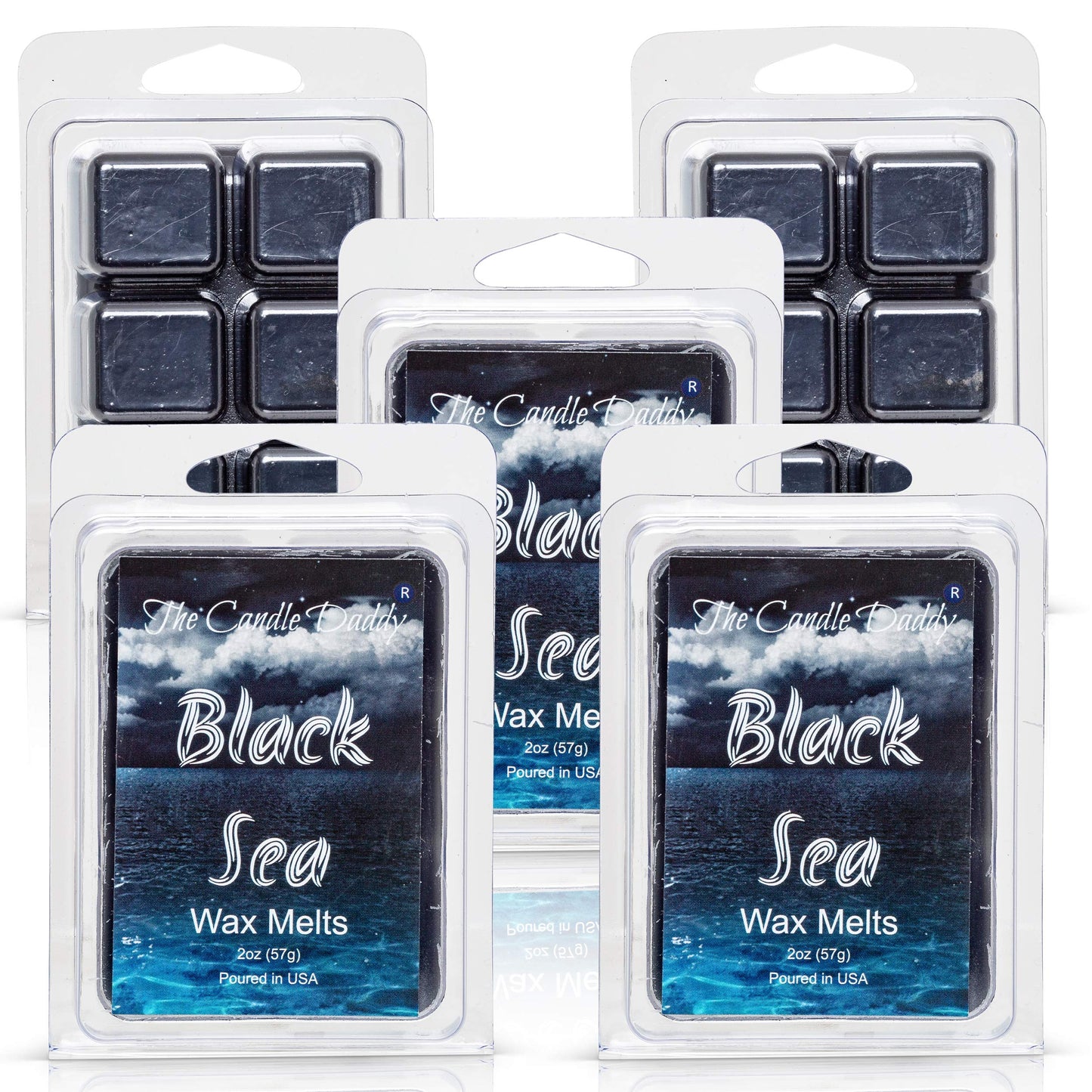 The Candle Daddy Black Sea - Maximum Scented Wax Cubes/Melts- 5 Packs -10 Ounces Total- 30 Cubes