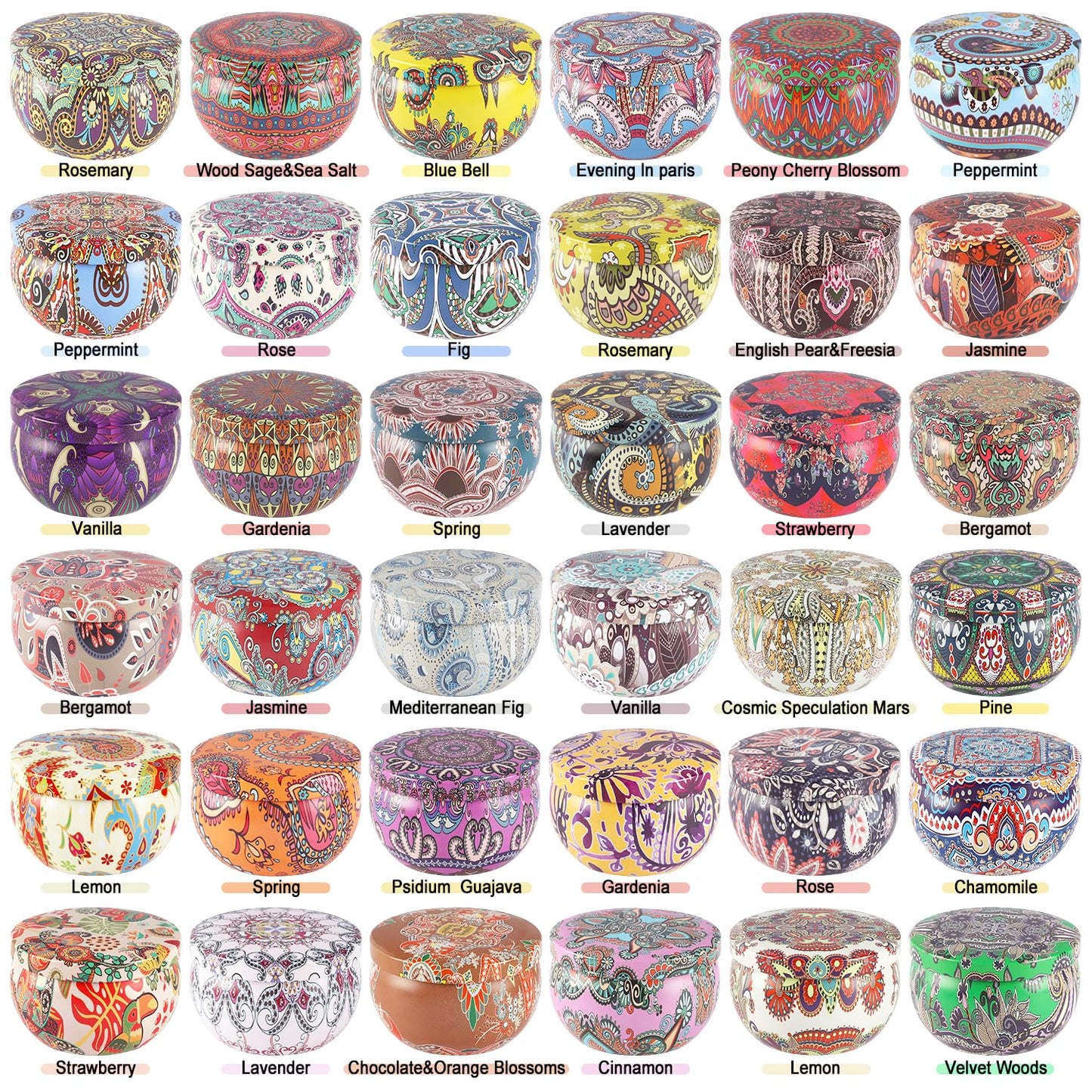 36 Pack Scented Candles Set for Home, Relaxing Stress Relief, Aromatherapy - Natural Soy Wax and Fragrance - Gifts for Women, Mom, Best Friend, Wife, Birthday