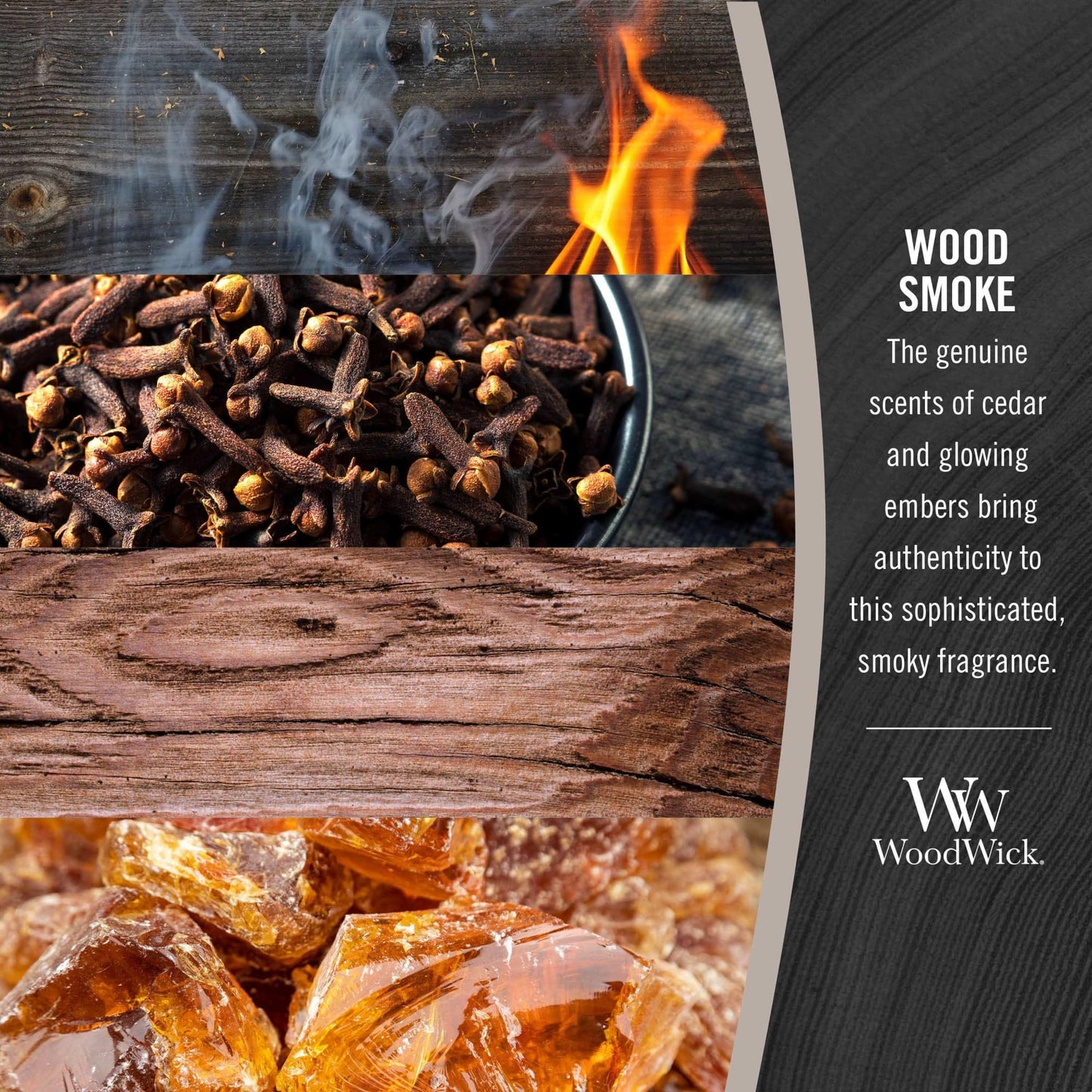 WoodWick Wood Smoke Holiday Candle Gifts for Women and Men, 16 oz Ellipse Candle with Crackling Wick