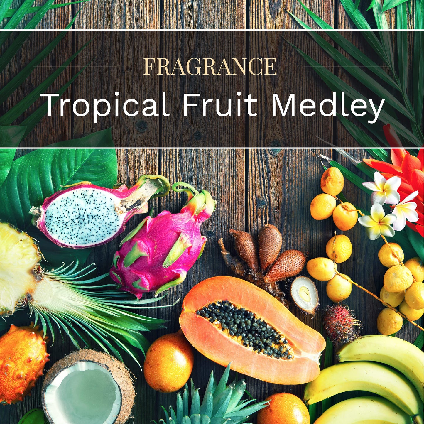 CANDLE-LITE Scented Tropical Fruit Medley Fragrance, One 10oz. Three Wick Aromatherapy Candle with 20-40 Hours of Burn Time, Yellow Color, 10 oz. Jar