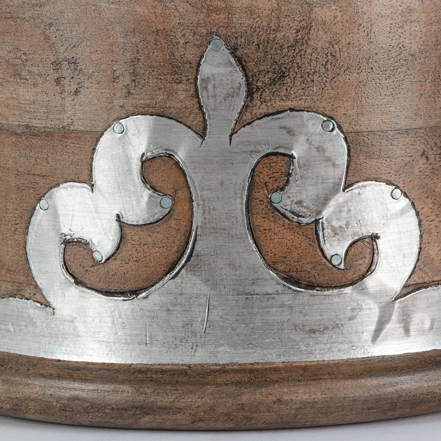 Wood and Inlay Metal Heritage Collection 16.5-Inch Tall Candleholder